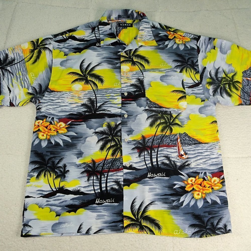 Koman Sport Hawaiian Tropical Bup Shirt X-Large